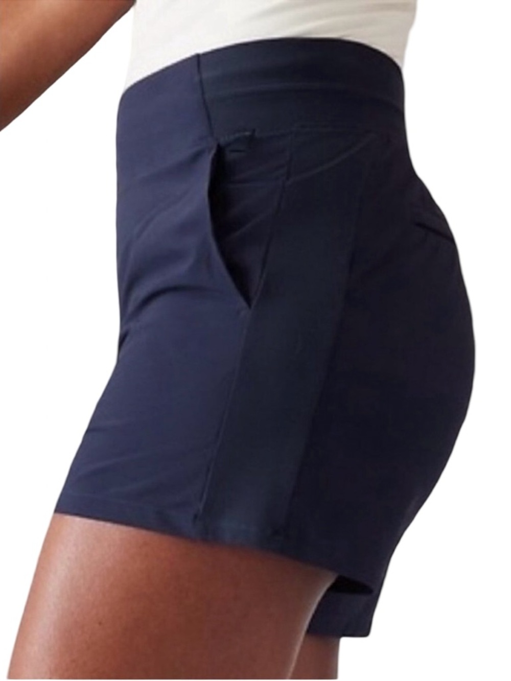 Athleta Navy Brooklyn Mid-Rise Athletic Shorts - Picture 9 of 15